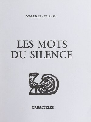 cover image of Les mots du silence